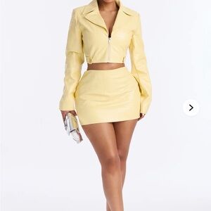 Fashion Nova Yellow Two-Piece Set
